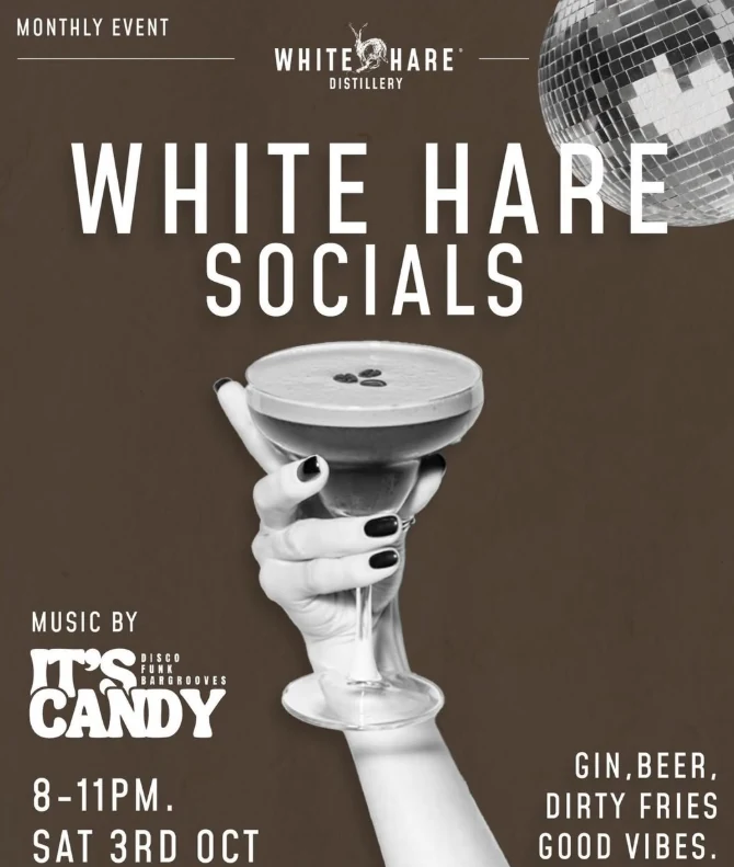 White Hare Socials event artwork