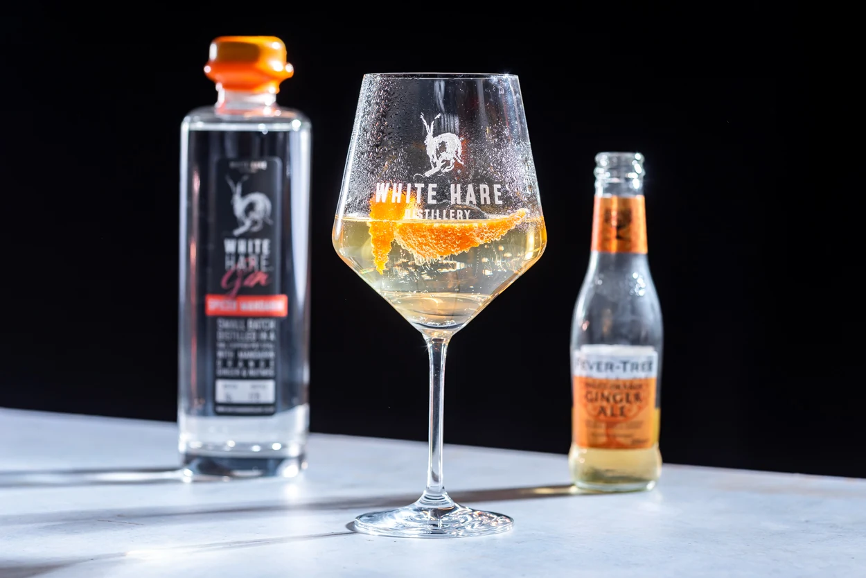 White Hare gin served at the distillery